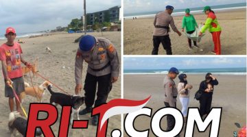 Polres Badung Intensifkan Patroli Pantai, Himbau Wisatawan Waspada Cuaca dan Arus Laut