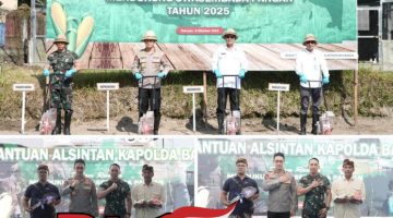 Dukung Program Ketahanan Pangan Pemerintah, Polda Bali Tanam Jagung di Gianyar