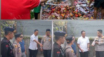 Tim Gegana Brimobda Bali Musnahkan Temuan Kembang Api Rusak di Gudang Jalan Sari Dana II Ubung Denpasar