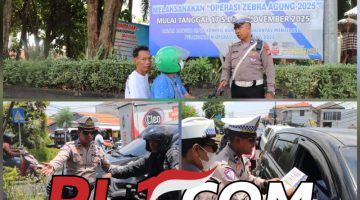 Operasi Zebra Agung 2025, Sat Lantas Polresta Denpasar Tertibkan Pengendara di TL Sunset Road Kuta