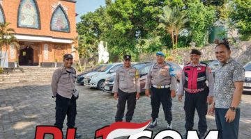 Polsek Klungkung Laksanakan Pengamanan Ibadah di Gereja Santa Sisilia
