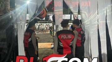 Polsek Nusa Penida Amankan Turnamen Bola Voli Eka Putra Cup II