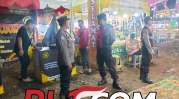 Polsek Abiansemal Tingkatkan Patroli Harkamtibmas Di Area Hiburan Pasar Malam & Jalur Minim Aktivitas