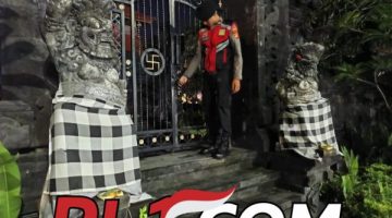 Patroli Malam, Sat Samapta Polres Bandara Ngurah Rai Pastikan Keamanan Tempat Ibadah