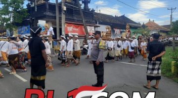 Pengamanan Upacara Nyenuk Berjalan Tertib Dan Kondusif Di Desa Adat Pering