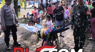 Peran Aktif Bhabinkamtibmas Desa Mas Amankan dan Edukasi Siswa TK dalam Kegiatan Sepeda Hias Hardiknas 2026
