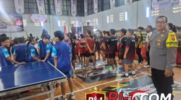 Polsek Sukawati Amankan Pembukaan Turnamen Tenis Meja Bupati Cup VI Gianyar 2026