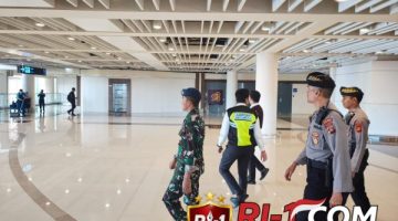 Patroli Bersama TNI AU dan Avsec, Polres Bandara Perkuat Pengamanan Terminal Internasional