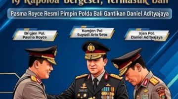Kapolda Bali Resmi Berganti! Irjen Daniel Adityajaya Dimutasi, Brigjen Pasma Royce Eks Kapolres Nunukan hingga Surabaya Jadi Penggantinya
