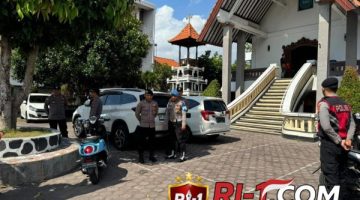 Jaga Toleransi dan Kekhusyukan Ibadah, Pleton Siaga 2 Polres Klungkung Amankan Gereja