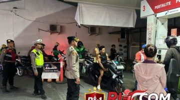 Ganjil Genap di Berlakukan Polsek kuta Utara Tetap Siaga Jaga Antrean SPBU