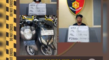 Beraksi di Tiga TKP, Dua Terduga Pelaku Curanmor Berhasil Diamankan Tim Opsnal Polsek Dentim